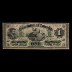 Canada, Dominion du Canada, 1 dollar : 1 juillet 1870