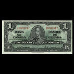 Canada, Banque du Canada, 1 dollar : 2 janvier 1937