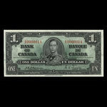 Canada, Banque du Canada, 1 dollar : 2 janvier 1937