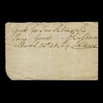 Canada, J.S. Moore, 2 shillings, 6 pence, biens : 24 mars 1843