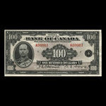 Canada, Banque du Canada, 100 dollars : 1935