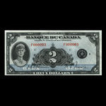 Canada, Banque du Canada, 2 dollars : 1935