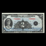 Canada, Banque du Canada, 2 dollars : 1935