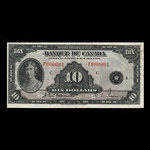 Canada, Banque du Canada, 10 dollars : 1935