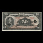 Canada, Banque du Canada, 50 dollars : 1935