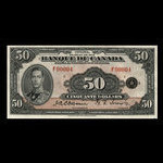 Canada, Banque du Canada, 50 dollars : 1935