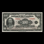 Canada, Banque du Canada, 100 dollars : 1935