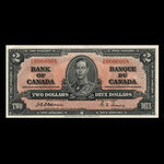 Canada, Banque du Canada, 2 dollars : 2 janvier 1937