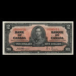 Canada, Banque du Canada, 2 dollars : 2 janvier 1937