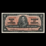 Canada, Banque du Canada, 2 dollars : 2 janvier 1937