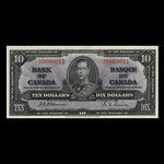 Canada, Banque du Canada, 10 dollars : 2 janvier 1937