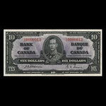 Canada, Banque du Canada, 10 dollars : 2 janvier 1937