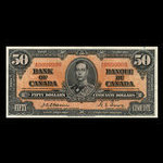 Canada, Banque du Canada, 50 dollars : 2 janvier 1937