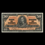 Canada, Banque du Canada, 50 dollars : 2 janvier 1937