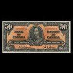 Canada, Banque du Canada, 50 dollars : 2 janvier 1937