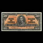 Canada, Banque du Canada, 50 dollars : 2 janvier 1937