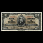 Canada, Banque du Canada, 100 dollars : 2 janvier 1937