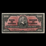 Canada, Banque du Canada, 1,000 dollars : 2 janvier 1937