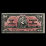 Canada, Banque du Canada, 1,000 dollars : 2 janvier 1937