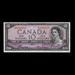 Canada, Banque du Canada, 10 dollars : 1954