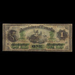 Canada, Dominion du Canada, 1 dollar : 1 juillet 1870