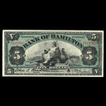 Canada, Bank of Hamilton, 5 dollars : 1 juin 1914