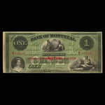 Canada, Banque de Montréal, 1 dollar : 3 janvier 1859