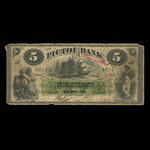 Canada, Pictou Bank, 5 dollars : 2 janvier 1874