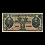 Canada, Banque Provinciale du Canada, 5 dollars : 2 janvier 1913