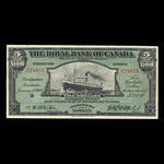 Barbade, Banque Royale du Canada, 5 dollars : 2 janvier 1920