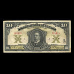 Canada, Standard Bank of Canada, 10 dollars : 2 janvier 1919