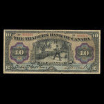 Canada, Traders Bank of Canada, 10 dollars : 2 janvier 1909