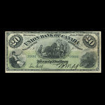 Canada, Union Bank of Canada (The), 20 dollars : 1 juillet 1912