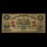 Canada, Union Bank of Lower Canada, 1 dollar : 1 mars 1866