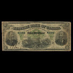 Canada, Western Bank of Canada, 5 dollars : 2 octobre 1882