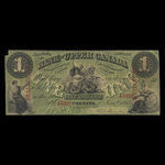 Canada, Bank of Upper Canada (York), 1 dollar : 1 janvier 1861