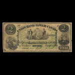 Canada, Union Bank of Lower Canada, 2 dollars : 1 mars 1866