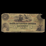 Canada, Bank of Upper Canada (York), 2 dollars : 1 janvier 1861