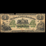 Canada, Bank of British North America, 4 dollars : 1 juillet 1877