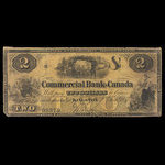 Canada, Commercial Bank of Canada, 2 dollars : 2 janvier 1857