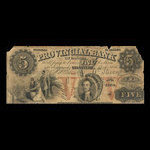 Canada, Provincial Bank of Canada (Stanstead), 5 dollars : 1 avril 1856