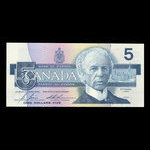 Canada, Banque du Canada, 5 dollars : 1986