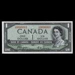 Canada, Banque du Canada, 1 dollar : 1954