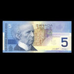 Canada, Banque du Canada, 5 dollars : 2002