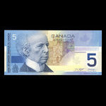 Canada, Banque du Canada, 5 dollars : 2002