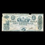 Canada, Central Bank of New Brunswick, 1 livre(anglaise) : 1 janvier 1844