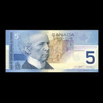 Canada, Banque du Canada, 5 dollars : 2002