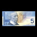 Canada, Banque du Canada, 5 dollars : 2002