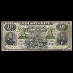 Canada, Molsons Bank, 10 dollars : 2 janvier 1897