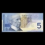 Canada, Banque du Canada, 5 dollars : 2002